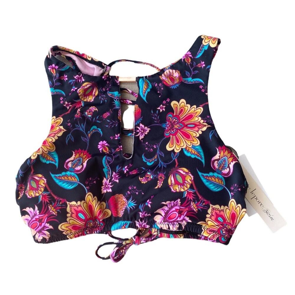 Nanette Lepore Hannah High-Neck Bikini Top size 6 NWT